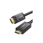 Cable DP Macho a HDMI Macho | Longitud 5m | Soporta 4K@30Hz | Soporta 3D | Cobre Estañado 28AWG | Blindaje interno múltiple | Transmisión Unidireccional | Botón de Liberación | Chip de Última Generación. 10204-l
