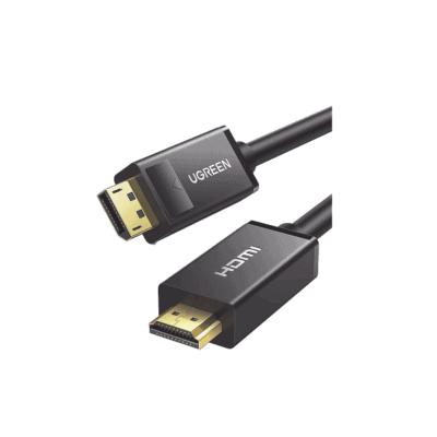 Cable DP Macho a HDMI Macho | Longitud 5m | Soporta 4K@30Hz | Soporta 3D | Cobre Estañado 28AWG | Blindaje interno múltiple | Transmisión Unidireccional | Botón de Liberación | Chip de Última Generación.