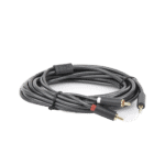 Cable Adaptador de 3.5mm Macho a 2 RCA Macho / 5 Metros (16.40 Pies) / Color Gris / Blindaje Múltiple / ABS / Alta Calidad 10513-AD-4-l