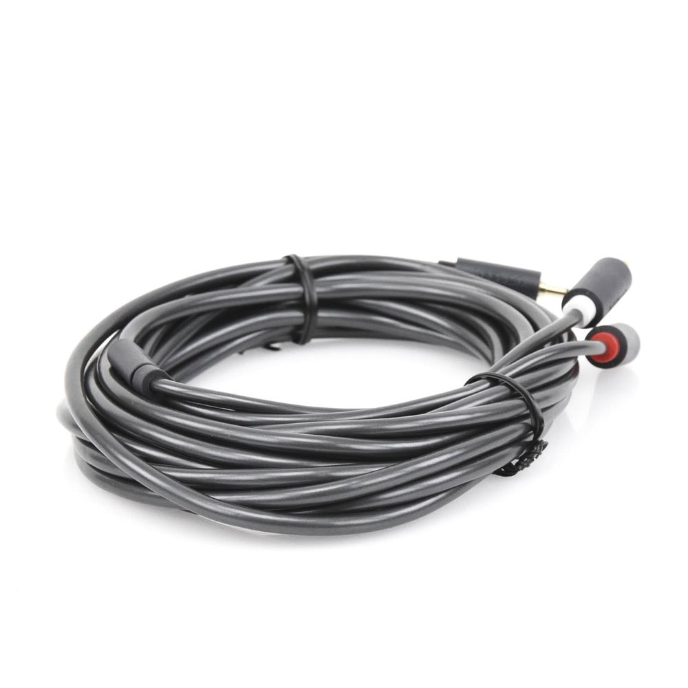 10513-AD-6-l Cable Adaptador de 3.5mm Macho a 2 RCA Macho / 5 Metros (16.40 Pies) / Color Gris / Blindaje Múltiple / ABS / Alta Calidad 10513 7