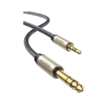 Cable Audio Estéreo 3.5mm (1/8") TRS a 6.35mm (1/4") TS / 1 Metro / Audio de Hi-Fi / Trenza de Nylon / Blindaje Múltiple / Caja de Aleación Zinc / Núcleo de Cobre Puro / Compatibilidad Universal 10625-l