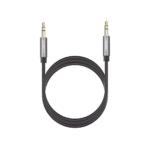 Cable Auxiliar 5 Metros / Conector 3.5mm a 3.5mm / Macho a Macho / Cubierta de TPE / Carcasa de Aluminio / Color Negro 10737-AD-1-l