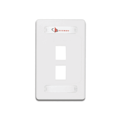 Placa de Pared Modular 10G MAX de 2 Salidas, Color Blanco