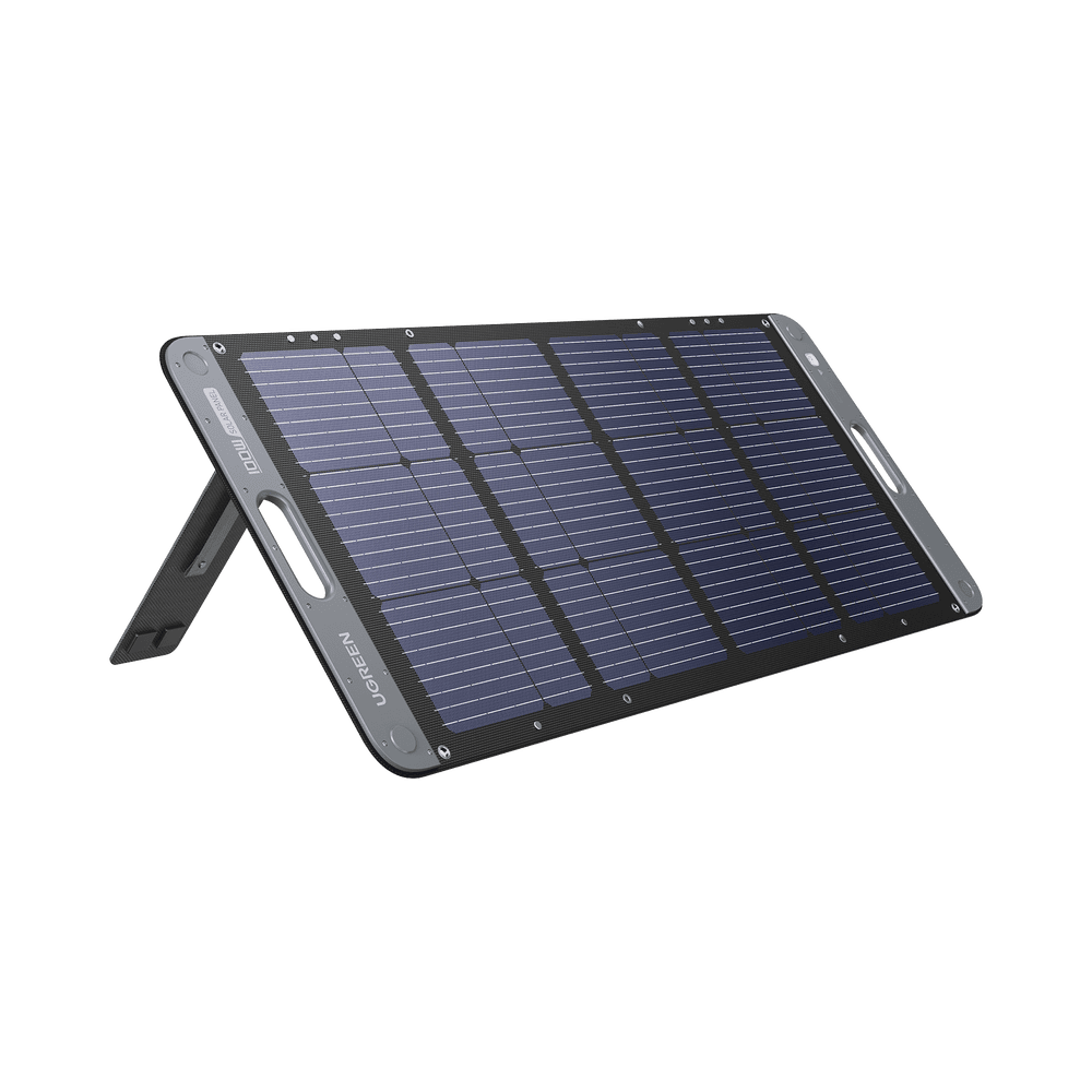 15113-l Panel Solar Plegable 100W / Recomendado para el Power Station Portable de 600W UGREEN / Alta Eficiencia de Conversión / Alineación Inteligente de la Luz Solar / Resistente Al Agua Y Duradero / Incluye Cable XT60 Macho a Macho 2m. 15113 1