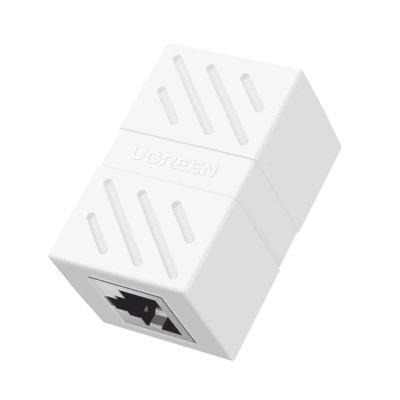 Acoplador (Extensor de Cable Ethernet RJ45 a RJ45) | 1000Mbps | Compatibilidad con Cat7 Cat6A Cat6 Cat5e | Compatible con POE | Ignífugo | ABS | Color Blanco.