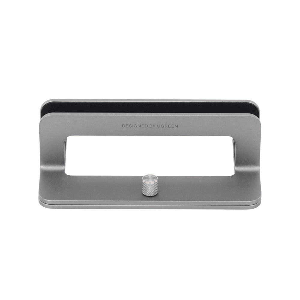 20471-AD-4-l Soporte Vertical para Laptop / Adecuado para escritorio / Anchura Ajustable (12-26mm) / Amplia compatibilidad / Anti-Arañazos / Anti-Deslizante /Ajustable Mediante Tornillos / Color Plata / Aluminio + Silicona 20471 6