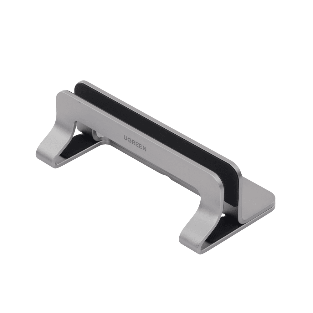 20471-AD-5-l Soporte Vertical para Laptop / Adecuado para escritorio / Anchura Ajustable (12-26mm) / Amplia compatibilidad / Anti-Arañazos / Anti-Deslizante /Ajustable Mediante Tornillos / Color Plata / Aluminio + Silicona 20471 7