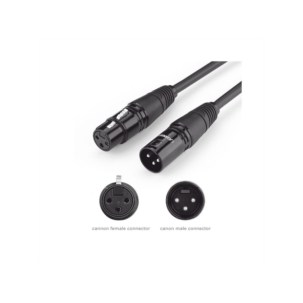 20714-AD-2-l Cable para Micrófono XLR Tipo Canon Macho a Hembra / 10 Metros / Plug & Play / Antiinterferencias / Triple Blindaje / Alta Calidad / Color Negro 20714 3