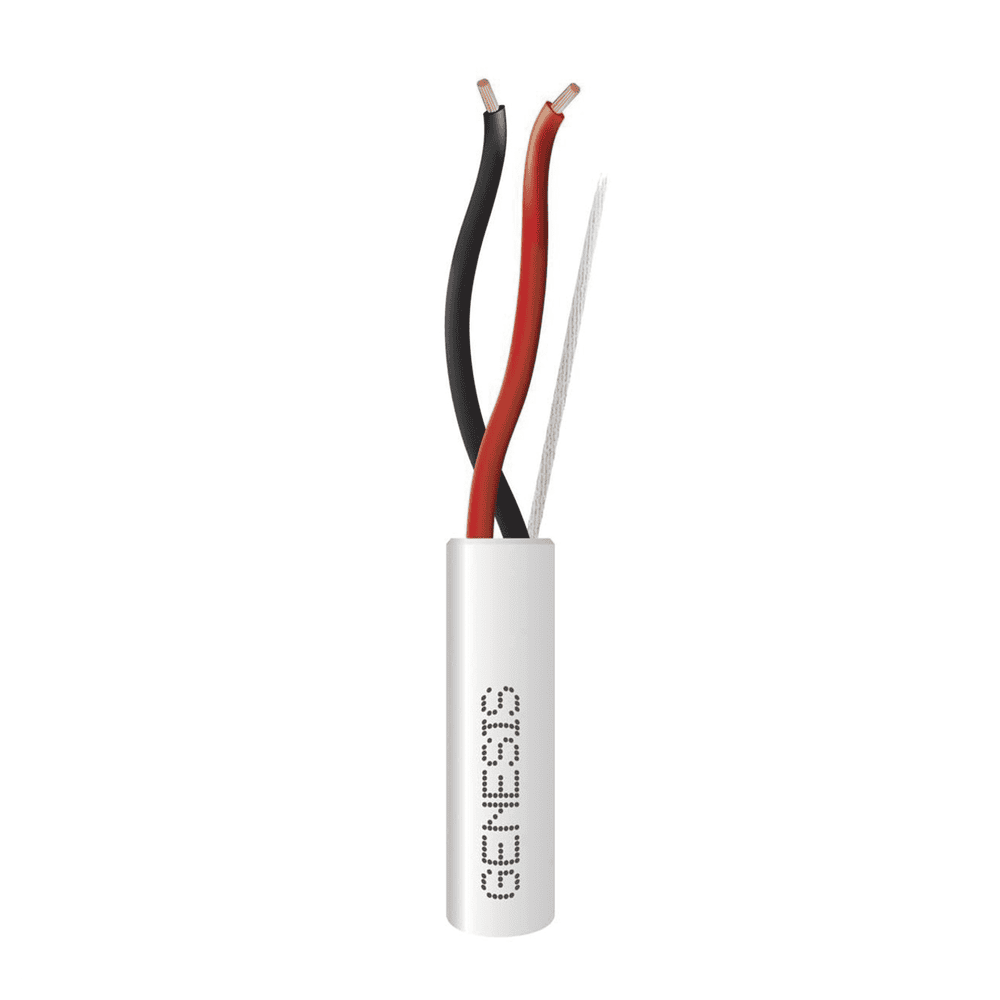 21211101_1000-l Bobina de 305 Metros (1000 Pies) de Cable / 2 x 16 AWG / Riser / Tipo CMR-CL3R / Color Blanco / Para Aplicaciones de Alarmas de Intrusión, Control de Acceso, Automatización, Interfonos y TV Porteros 2121-1101/1000 1