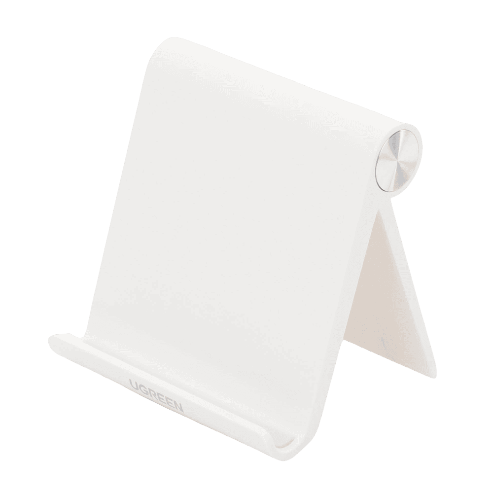 30285-AD-3-l Soporte de Escritorio para Telefono Celular / Ajustable de 0° a 100° / Goma Antiarañazos / Antideslizante / Amplia Compatibilidad con dispositivos de 4'' a 7.9'' / Plegable / ABS / Color Blanco 30285 4