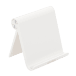 Soporte de Escritorio para Telefono Celular / Ajustable de 0° a 100° / Goma Antiarañazos / Antideslizante / Amplia Compatibilidad con dispositivos de 4'' a 7.9'' / Plegable / ABS / Color Blanco 30285-AD-4-l