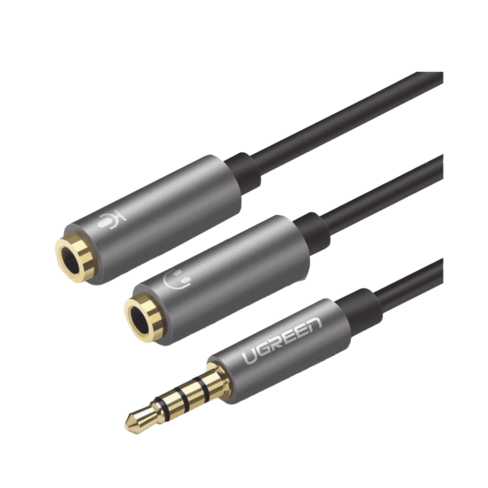 30619-l Cable Divisor en Y / De 3.5 mm Macho a Dos Salidas de 3.5 mm Hembra / CTIA, TRS / Núcleo de Cobre / TPE / Longitud 20 cm / Ideal para Separar el Micrófono de los Auriculares 30619 1