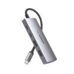 HUB USB-C 3.2 4 en 1 | 2 Puertos USB-C 3.2 (10 Gbps) | 2 Puertos USB-A 3.2 (10 Gbps) | Admite OTG | Compatible con MacBook, Chormebook, iMac, iPad Pro, iOS, Windows, Mac OS, Android | Carcasa de Aluminio | Nylon Trenzado. 30758-l