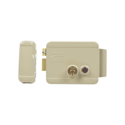 Cerradura Eléctrica / Incluye Llave /Con Botón integrado / Izquierda / Exterior
