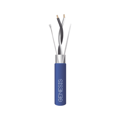 Bobina de 305 Metros (1000 Pies) / Cable 2 x 22 AWG / Color Azul / Blindado / Plenum / Trenzado para Aplicaciones de Transmisión de Datos a Alta Velocidad para Automatización, EIA-485, BACnet y Otros Sistemas de Comunicación