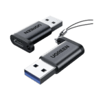 Adaptador USB 3.1 Tipo C a USB-A 3.0 |Carga y Sincronización de Datos | Admite Corriente de 3A | Transferencia de hasta 5 Gbps | Amplia Compatibilidad | Chip VL160 | Caja de Aluminio | Color Negro. 35000-l