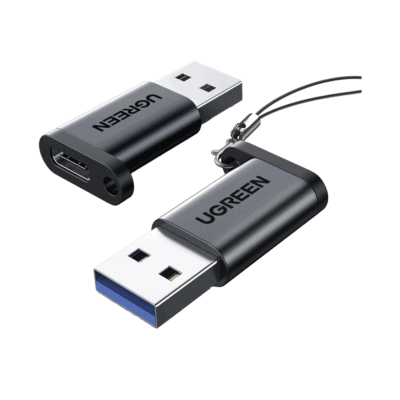 Adaptador USB 3.1 Tipo C a USB-A 3.0 |Carga y Sincronización de Datos | Admite Corriente de 3A | Transferencia de hasta 5 Gbps | Amplia Compatibilidad | Chip VL160 | Caja de Aluminio | Color Negro.