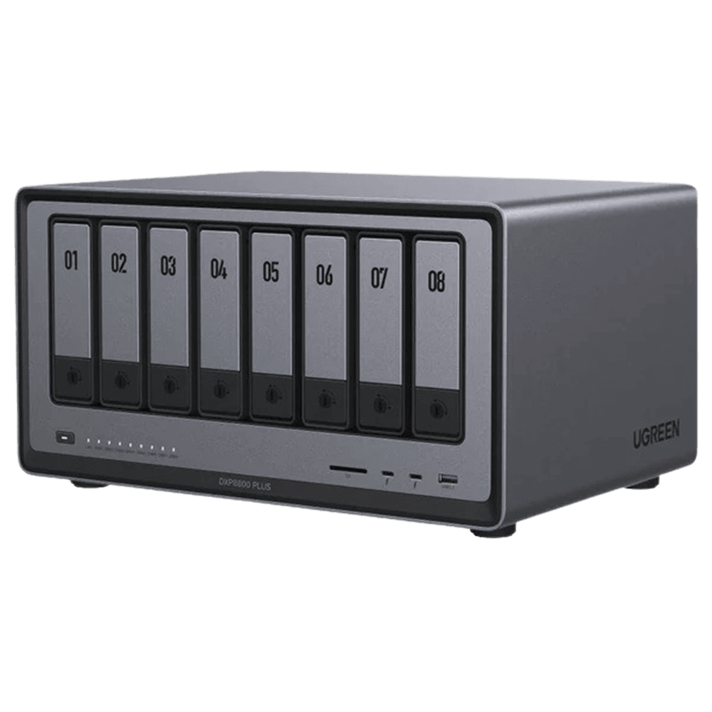 35126B-l NAS UGREEN NASync DXP8800 Plus / Intel Core i5-1235U 10 Núcleos / 8 Bahías SATA + 2 M.2 NVMe / 2 Puertos 10GbE / Thunderbolt 4 / HDMI 8K / DDR5 Expandible 64GB / PCIe 4.0 x4 35126B 1