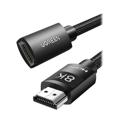 Cable de extensión HDMI 8K | 1 Metro | Macho a Hembra | HDMI 2.1 | 8K@60Hz | Núcleo de Cobre Puro 28AWG | Soporta la Conexión de hasta 3 Metros de largo en HDMI 2.1