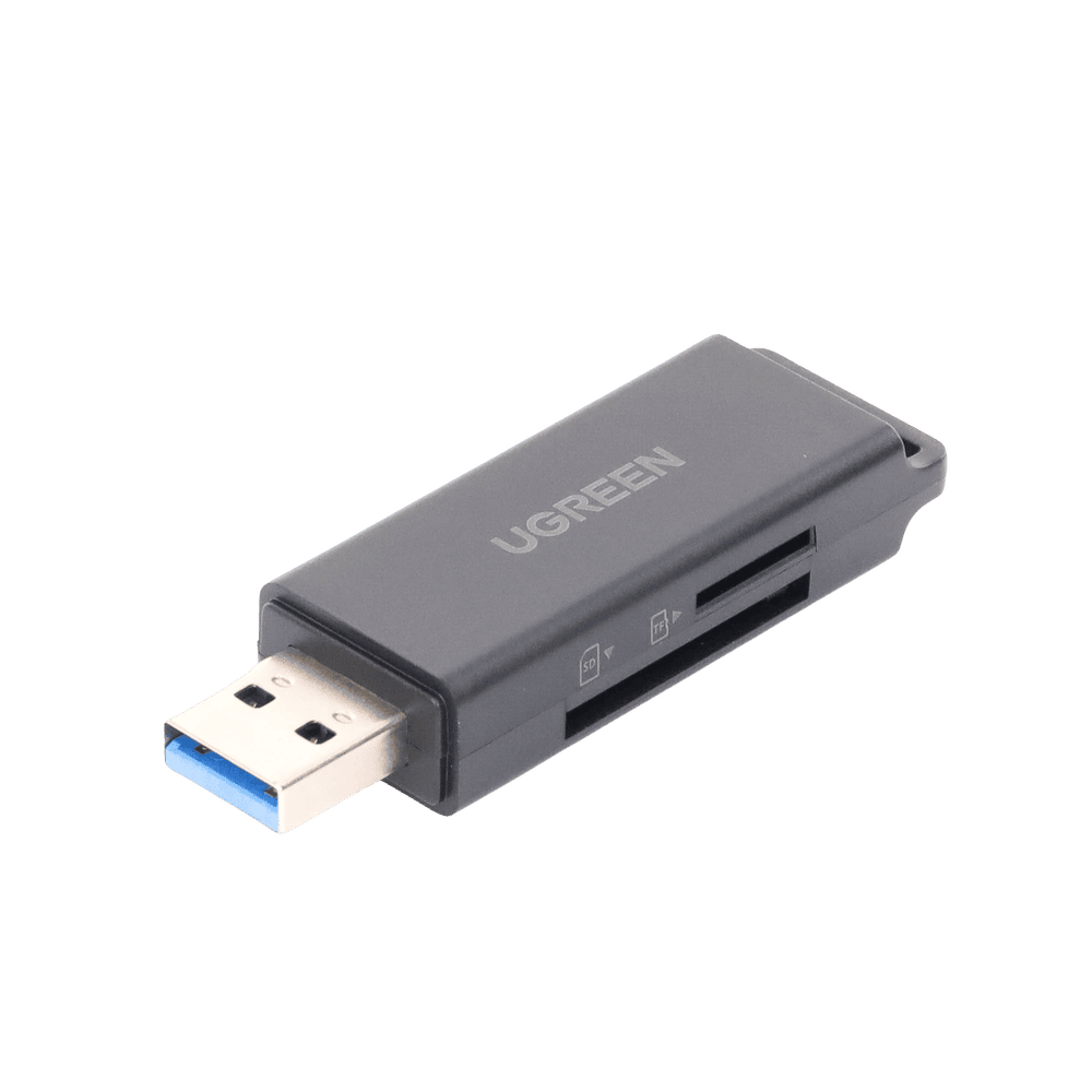 40752-AD-3-l Lector de tarjetas SD portátil USB 3.0 de doble ranura / adaptador de tarjeta de memoria flash concentrador para TF SD Micro SD SDXC SDHC MMC RS-MMC Micro SDXC Micro SDHC UHS-I 40752 4