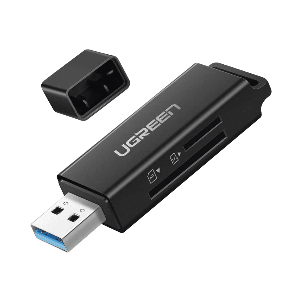 40752-l Lector de tarjetas SD portátil USB 3.0 de doble ranura / adaptador de tarjeta de memoria flash concentrador para TF SD Micro SD SDXC SDHC MMC RS-MMC Micro SDXC Micro SDHC UHS-I 40752 1