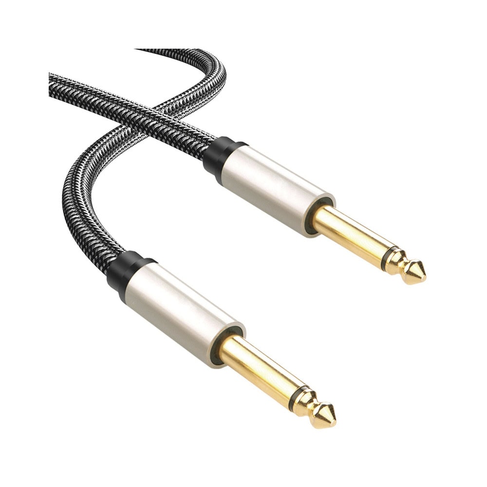 40815-AD-2-l Cable de Audio Mono 6.35mm (1/4") Macho a 6.35mm (1/4") Macho / 10 Metros / Núcleo de Cobre / Blindaje Interno / Nylon Trenzado / Color Negro 40815 3