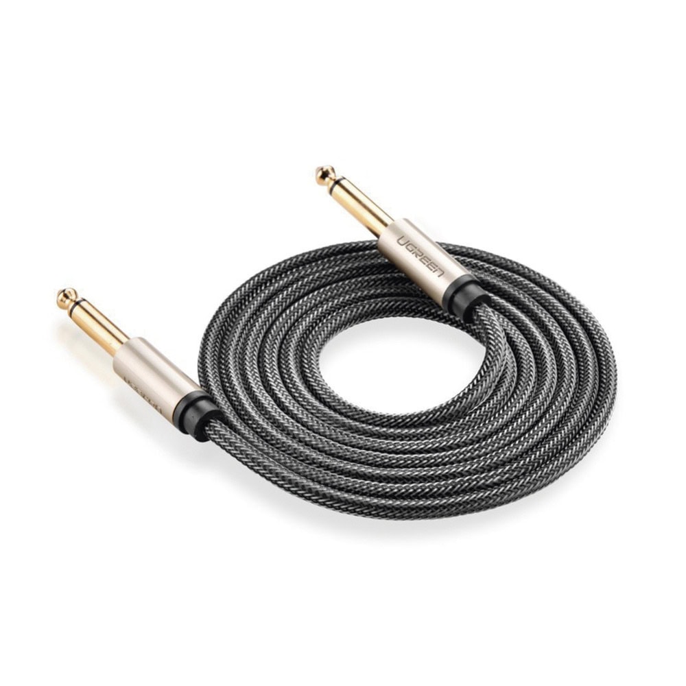 40815-AD-3-l Cable de Audio Mono 6.35mm (1/4") Macho a 6.35mm (1/4") Macho / 10 Metros / Núcleo de Cobre / Blindaje Interno / Nylon Trenzado / Color Negro 40815 4