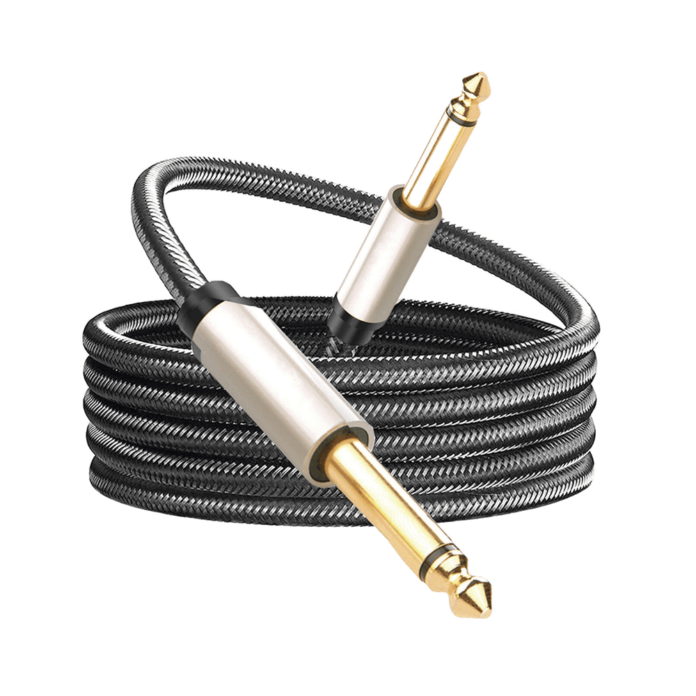 40815-AD-4-l Cable de Audio Mono 6.35mm (1/4") Macho a 6.35mm (1/4") Macho / 10 Metros / Núcleo de Cobre / Blindaje Interno / Nylon Trenzado / Color Negro 40815 5