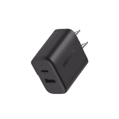 Cargador Rápido de 2 Puertos 20W Negro
