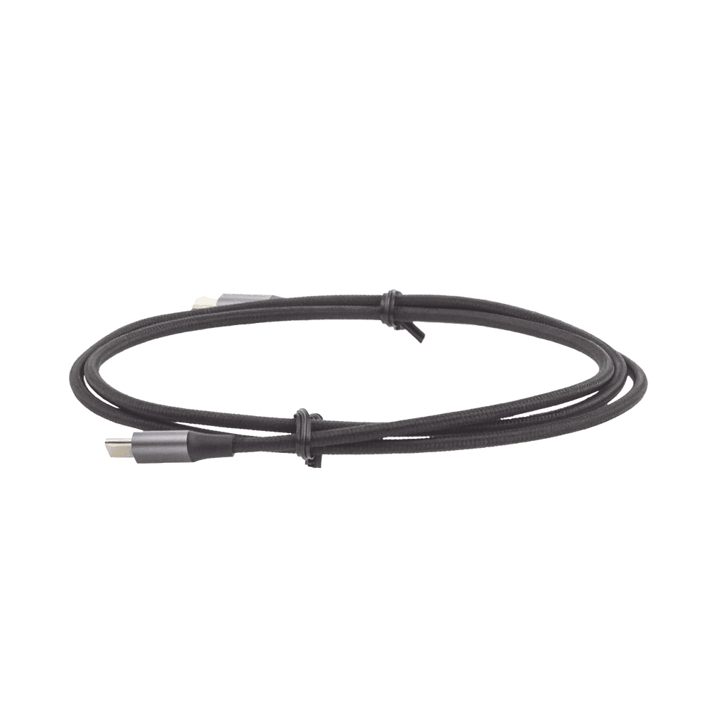 50150-AD-2-l Cable USB-C a USB-C | 1 Metro (3.28 Pies) | Transferencia de Datos de 480 Mbps | Carga Rápida de Hasta 60W | QC 4.0/3.0/2.0 | PD3.0 | FPC | AFC | Protección Integrada | Caja de Aluminio | Nylon Trenzado | Color Negro 50150 3