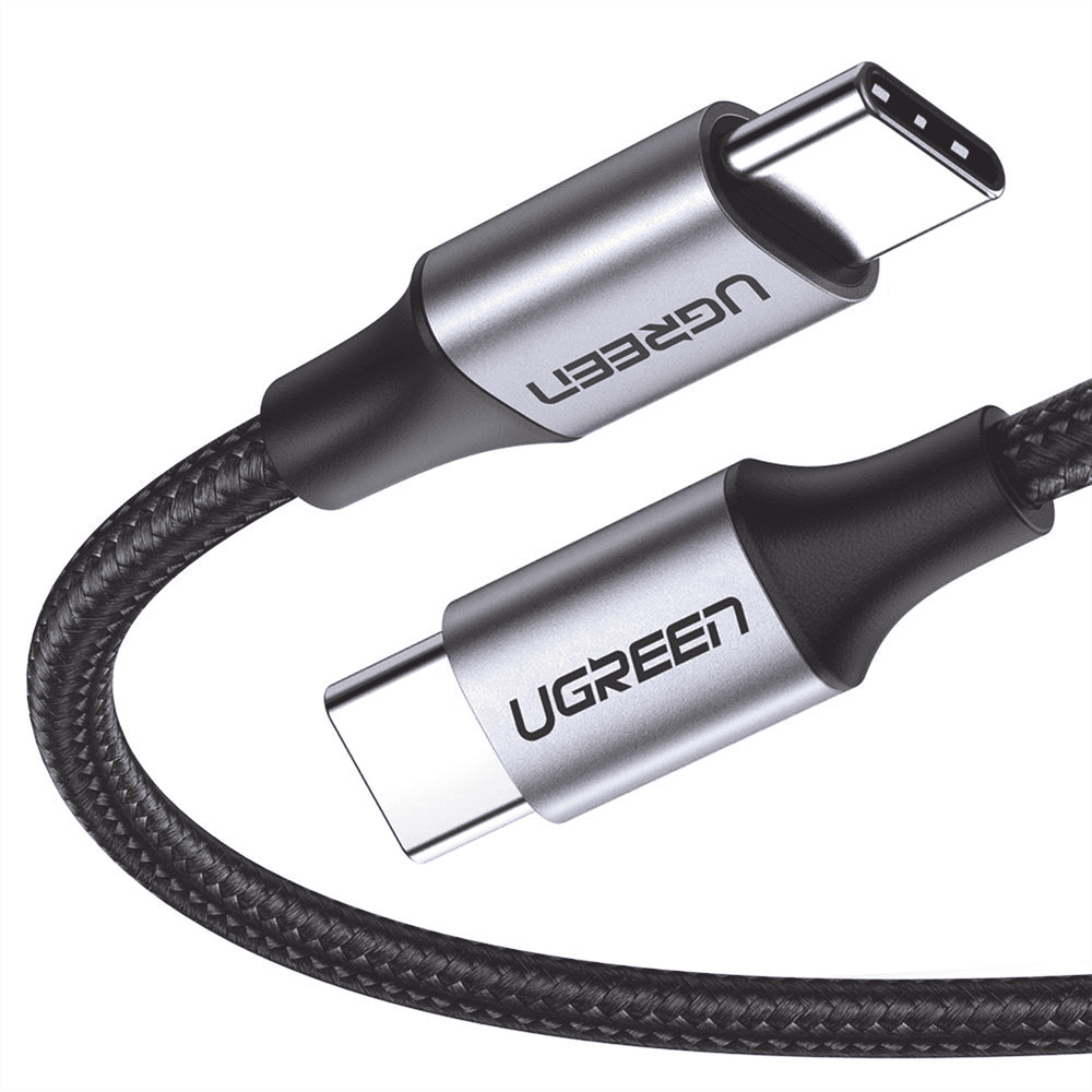 50150-l Cable USB-C a USB-C | 1 Metro (3.28 Pies) | Transferencia de Datos de 480 Mbps | Carga Rápida de Hasta 60W | QC 4.0/3.0/2.0 | PD3.0 | FPC | AFC | Protección Integrada | Caja de Aluminio | Nylon Trenzado | Color Negro 50150 1
