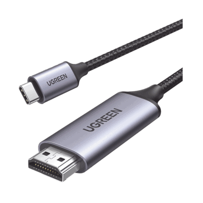 Cable USB-C 3.1 a HDMI 4K | 1.5m | Compatible con Thunderbolt 3 & 4 | Adaptador Tipo-C a HDMI | 4k@60Hz | Soporta Modo Espejo y Modo Extendido | Carcasa de Aluminio | Nylon Trenzado | Conector Niquelado | Blindaje Multicapa.