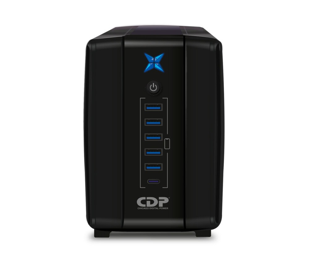 CDP R-UPR1008 1000VA/500W UPS Interactiva AVR 8 Salidas, 300 Julios, 120 Vac CDP R-UPR1008 1000VA/500W UPS Interactiva AVR 8 Salidas, 300 Julios, 120 Vac R-UPR1008 1