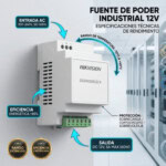 Fuente de Poder Regulada 12 Vcc / 13.5 Vcc / 15 Vcc para 8 Cámaras / 8 Amperes (1 Amp por Salida) / Voltaje de Entrada 90 - 130 VCA / Filtro de Ruido para Cámaras 4K / Modo para Largas Distancias 5_2S400