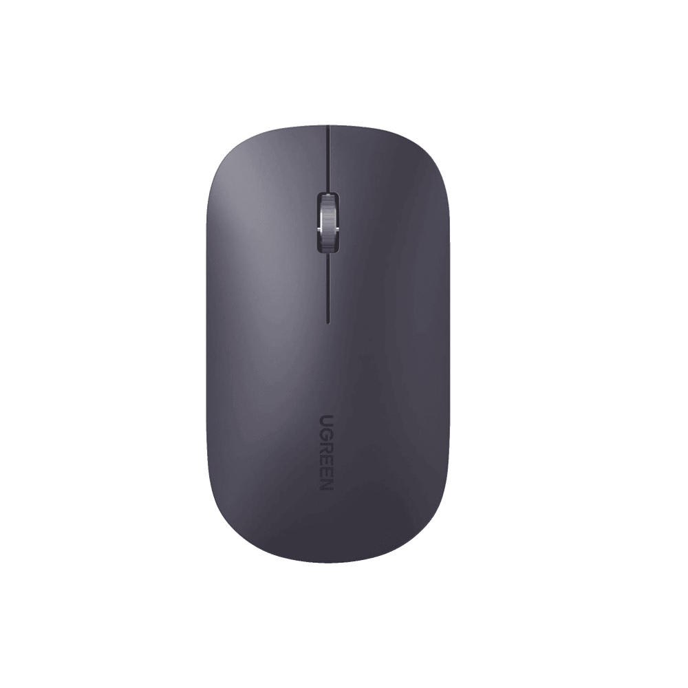 90372-FRENTE-l Mouse inalámbrico 2.4 GHz | Ultra Delgado y Silencioso | DPI 1000/1600/2000/4000 (Ajustable) | Alcance 10m | Scroll de Aluminio | Adaptable a diferentes superficies | Diseño suave al tacto | Contiene Receptor USB | Color Negro. 90372 2