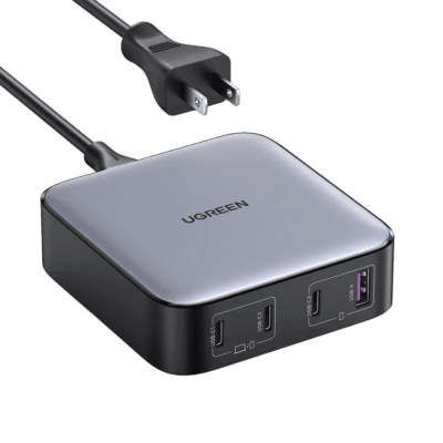 Cargador de Escritorio de 100W | 4 Puertos de Carga Rápida | 3 USB-C | 1 USB-A | Tecnología GaN II +SIC | Power Delivery 3.0 | Quick Charge 4.0 | Chip Confiable y Carga Inteligente | Optimiza la Experiencia de Carga