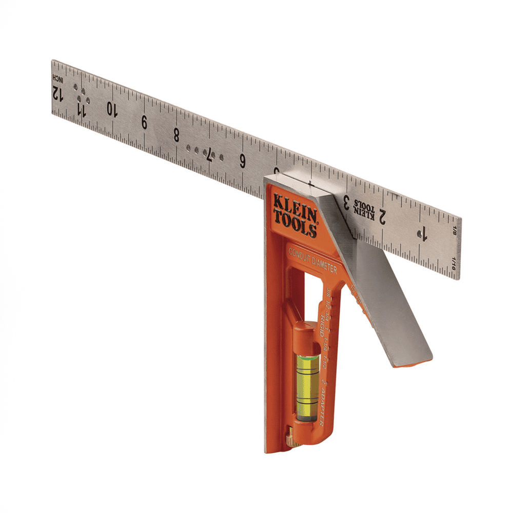 935CSEL-AD-3-l Escuadra Especial de 12 Pulgadas, con Bordes de 45° y 90° y Regla Magnética. Ranura en V para Diámetro de Tubo Conduit 935CSEL 4