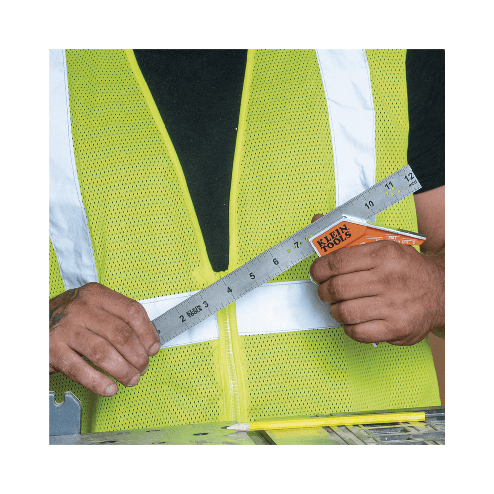 935CSEL-AD-7-l Escuadra Especial de 12 Pulgadas, con Bordes de 45° y 90° y Regla Magnética. Ranura en V para Diámetro de Tubo Conduit 935CSEL 8