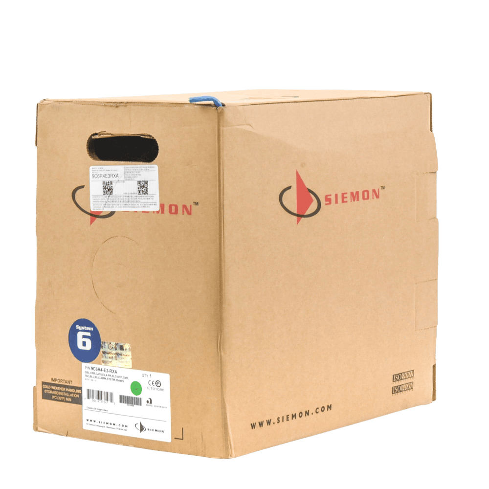 9C6R4E3RXA-AD-5-l Bobina de Cable UTP Cat6, 23 AWG de 4 Pares, Alto Desempeño, PVC (CMR), 305 Metros (1000 Pies) Reelex (Color: Azul) 9C6R4-E3-RXA 6