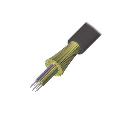 Cable de Fibra Óptica de 6 Hilos, Interior/Exterior, Tight Buffer, No Conductiva (Dieléctrica), LS0H, Multimodo OM4 50/125 Optimizada, 1 Metro (3.28 Pies)