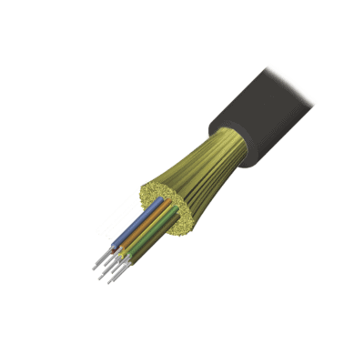 Cable de Fibra Óptica de 4 Hilos, Interior/Exterior, Loose Tube, No Conductiva (Dieléctrica), LS0H, Monomodo OS1/OS2 9/125, 1 Metro (3.28 Pies)