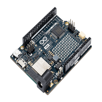 Placa de Desarrollo Arduino UNO R4 WiFi / Microcontrolador 32-bit RA4M1 Arm Cortex-M4 48 MHz / ESP32-S3 WiFi 4 y Bluetooth 5 / 256 kB Flash + 32 kB SRAM / Matriz LED 12x8 / DAC 12-bit / Compatibilidad Shields UNO
