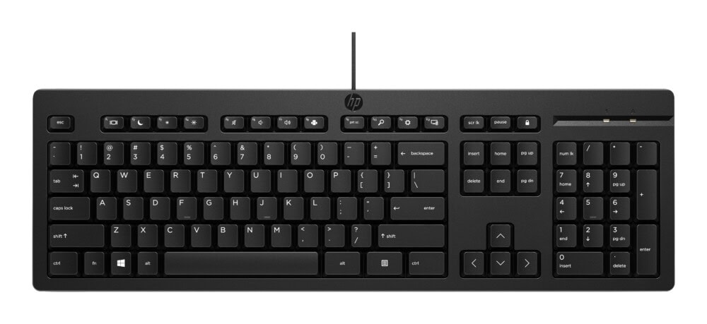 Teclado HP 125 (AY2Y7AA#ABM). Conectividad Plug and Play, Color Negro. AY2Y7AA#ABM 1