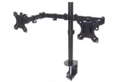 461528 Soporte universal para 2 monitores con brazos de doble articulación, Soporta monitores de 13