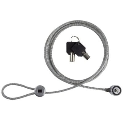 Candado para laptop (PC-160076) Acero recubie PERFECT CHOICE PC-160076, Llave, Plateado, Acero, 2 m|, Laptops