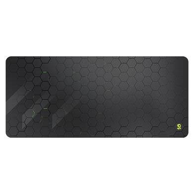 Mousepad Gaming, superficie extra suave y antiderrapante, repelente al agua, bordes cocidos, resistente, 40x90x.03 cms, gris, BROBOTIX 6007099