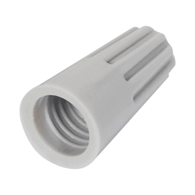 Capuchón roscable / 18 AWG / Gris / Paquete de 25 piezas.
