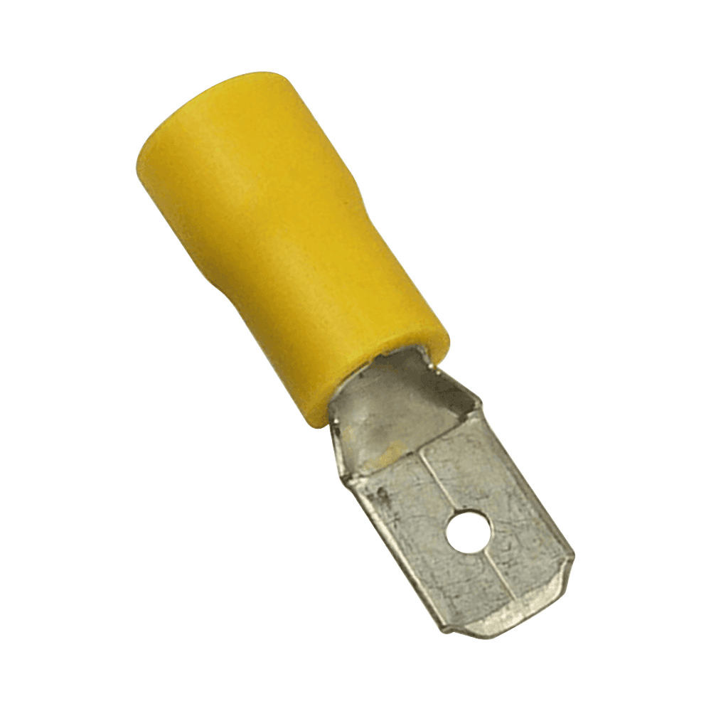 AE55121-l Terminal tipo macho aislada / 12 - 10 AWG / Amarillo / Paquete de 25 piezas. AE55121 1