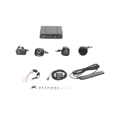 Kit DVR Móvil 1080P / Incluye 4 Cámaras TURBOHD 1080P / Modulo 4G y GPS / Soporta Memoria SD / Visualización por Hik-Connect Teams