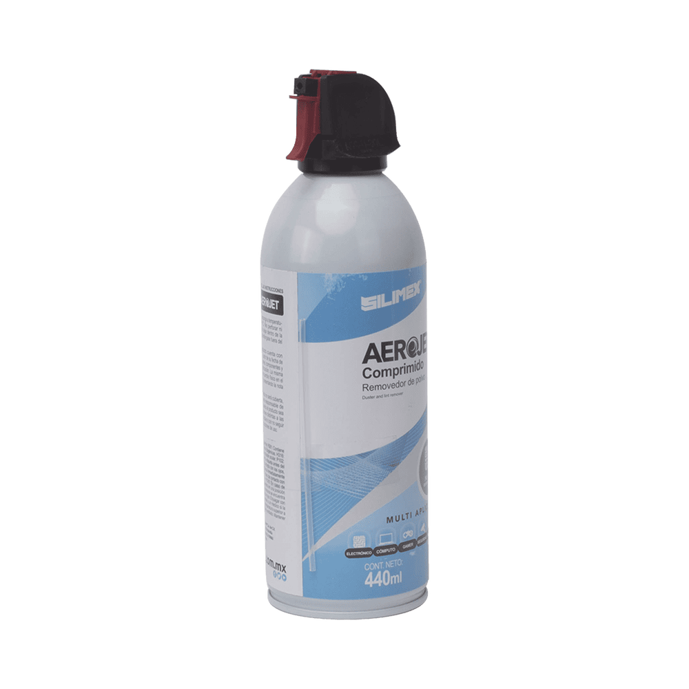 AEROJET440-LAT-IZQ-l Removedor de polvo y residuos (aire comprimido) para limpieza de equipos electrónicos, 440 ml AEROJET-440 2